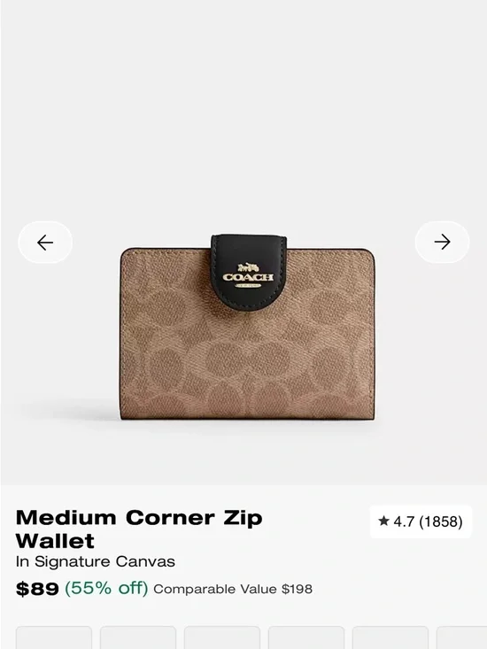 Coach SET Black Leather & Brown Signature Canvas Crossbody with Matching Wallet - Picture 6 of 16